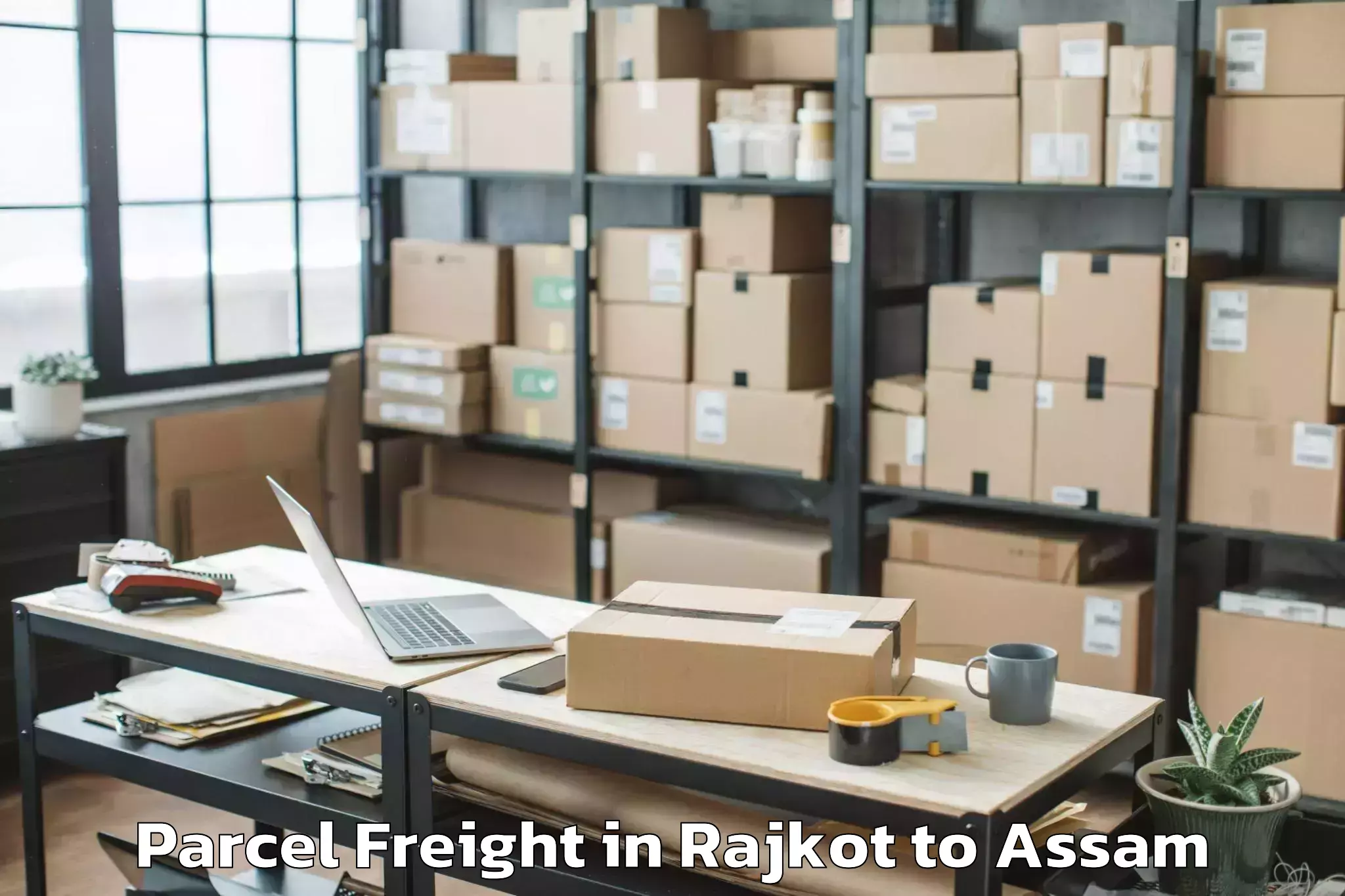 Hassle-Free Rajkot to Golakganj Parcel Freight